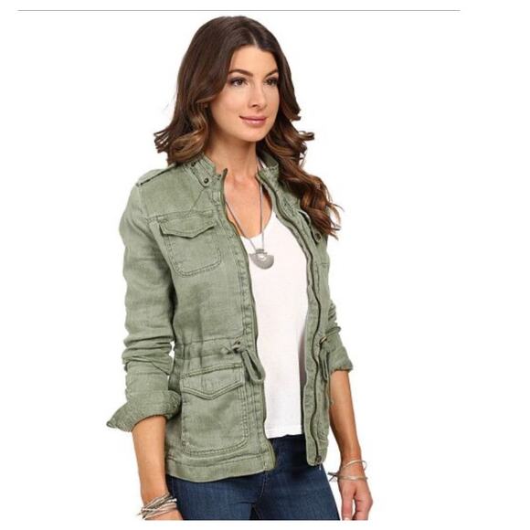 Lucky Brand Military Olive Green Full Zip Jacket US Women's M - Picture 1 of 7